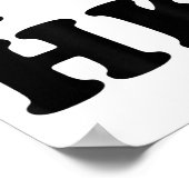 Ik hart HK Initialen Ik hou van H.K. eerste en laa Poster (Hoek)