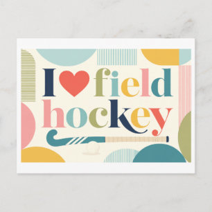 "Ik [Hart] Hockey" Briefkaart