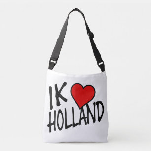 Ik Hart Holland bk op wt cbbcnt Crossbody Tas