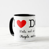 Ik hart honden, katten niet zo veel, mensen helema mok (Voorkant links)