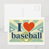 "Ik [Hart] Honkbal" Briefkaart (Voorkant / Achterkant)
