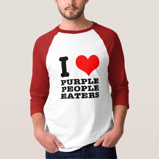 IK HART (HOU VAN) PAARSE MENSENETER T-SHIRT (Voorkant)