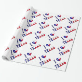 Ik (hart) hou van Texas vlag Cadeaupapier (Uitgerold)