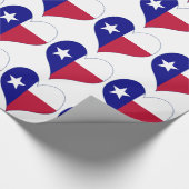 Ik (hart) hou van Texas vlag Cadeaupapier (Hoek)