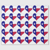 Ik (hart) hou van Texas vlag Cadeaupapier (Vlak)
