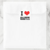 IK HART (HOUD VAN) GRAFFITI RONDE STICKER (Tas)