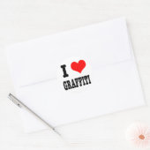 IK HART (HOUD VAN) GRAFFITI RONDE STICKER (Envelop)
