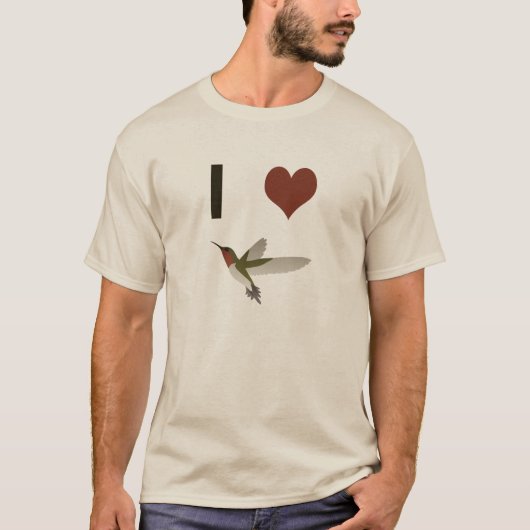 Ik hart Hummingvogels T-shirt (Voorkant)