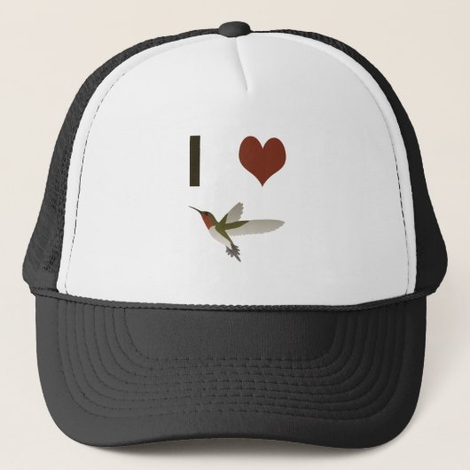 Ik hart Hummingvogels Trucker Pet (Voorkant)