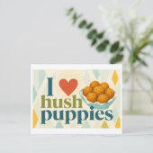 "Ik [Hart] Hush Puppies" Briefkaart (Staand voorkant)