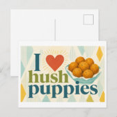 "Ik [Hart] Hush Puppies" Briefkaart (Voorkant / Achterkant)
