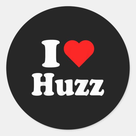 Ik hart huzz grappige meme ik doe het voor de huzz ronde sticker (Voorkant)
