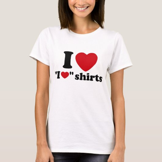Ik hart I hart shirten T-shirt (Voorkant)