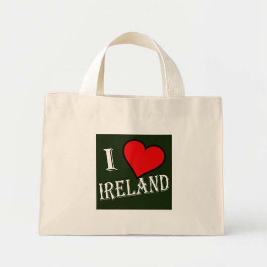 Ik hart Ierland bij ttcnt Mini Tote Bag (Voorkant)