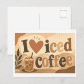 "Ik [Hart] Ijs Koffie" Briefkaart (Voorkant / Achterkant)