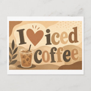 "Ik [Hart] Ijs Koffie" Briefkaart