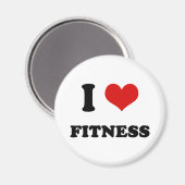 Ik hart Ik hou van fitness Magneet (Voorkant / Achterkant)
