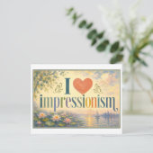 "Ik [Hart] Impressionisme" Briefkaart (Staand voorkant)