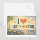 "Ik [Hart] Impressionisme" Briefkaart (Voorkant / Achterkant)
