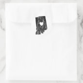 Ik hart Indiana Grunge versleten outline state lie Ronde Sticker (Tas)