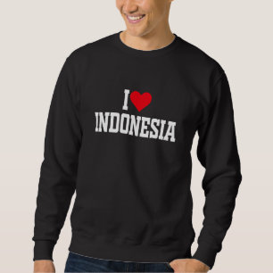 Ik Hart Indonesië met Rood hart Ik hou van Indones Trui