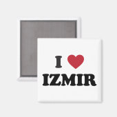 Ik hart Izmir Turkije Magneet (Voorkant / Achterkant)