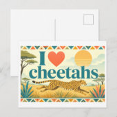 "Ik [Hart] Jachtluipaarden" Briefkaart (Voorkant / Achterkant)