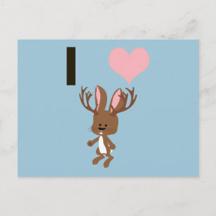 Ik hart Jackalope Briefkaart