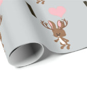 Ik hart Jackalope Cadeaupapier (Rol Hoek)