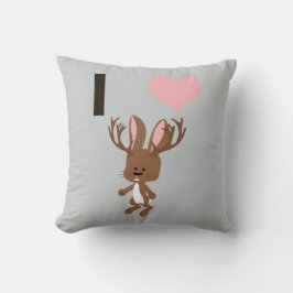 Ik hart Jackalope Kussen