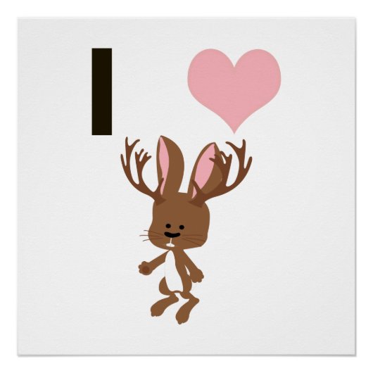 Ik hart Jackalope Perfect Poster (Voorkant)