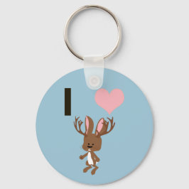 Ik hart Jackalope Sleutelhanger