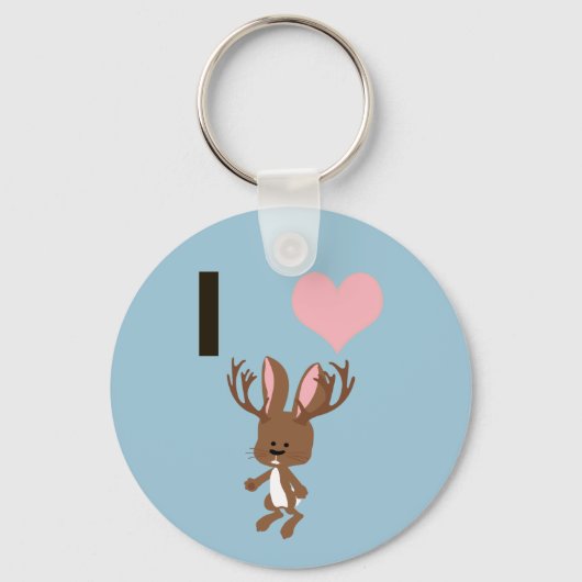Ik hart Jackalope Sleutelhanger (Voorkant)