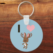 Ik hart Jackalope Sleutelhanger (Voorkant)