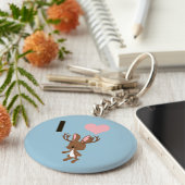 Ik hart Jackalope Sleutelhanger (Zijkant)