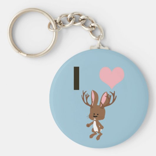 Ik hart Jackalope Sleutelhanger (Voorkant)