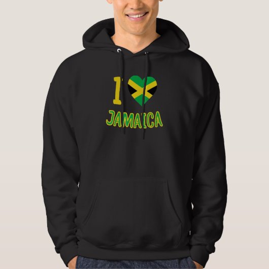 Ik hart Jamaica Hoodie (Voorkant)