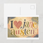 "Ik [Hart] Jane Austen" Briefkaart (Voorkant / Achterkant)