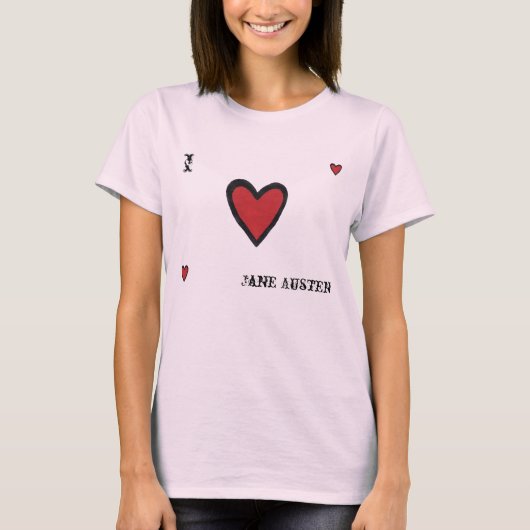 Ik hart Jane Austen T-shirt (Voorkant)