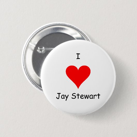Ik hart Jay Stewart Button (Voorkant /achterkant)
