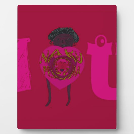 Ik Hart Je Nakupenda Sana Gelukkige Valentijnsdag Fotoplaat (Voorkant)