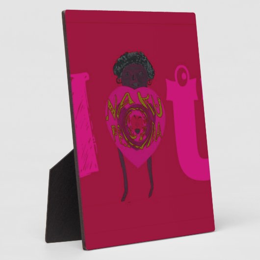 Ik Hart Je Nakupenda Sana Gelukkige Valentijnsdag Fotoplaat (Zijkant)