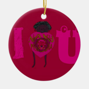 Ik Hart Je Nakupenda Sana Gelukkige Valentijnsdag Keramisch Ornament