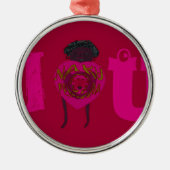 Ik Hart Je Nakupenda Sana Gelukkige Valentijnsdag Metalen Ornament (Voorkant)