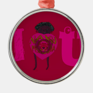 Ik Hart Je Nakupenda Sana Gelukkige Valentijnsdag Metalen Ornament