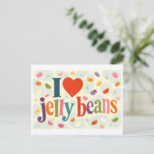 "Ik [Hart] Jelly Beans" Briefkaart (Staand voorkant)