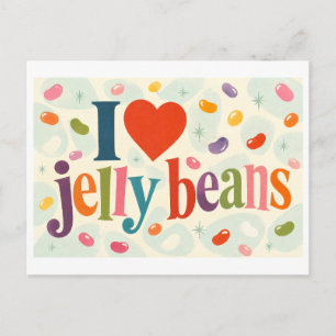 "Ik [Hart] Jelly Beans" Briefkaart