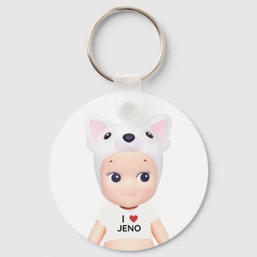 Ik hart Jeno Sonny Angel Sleutelhanger (Voorkant)