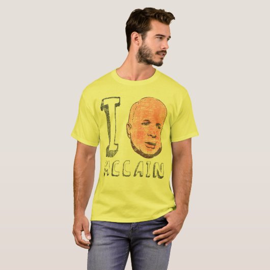 Ik hart John McCain T-Shirt (Voorkant volledig)