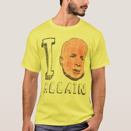 Ik hart John McCain T-Shirt (Voorkant)